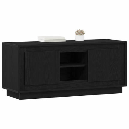 TV-skåp Svart Ek 102 x 35 x 45 cm Konstruerat trä