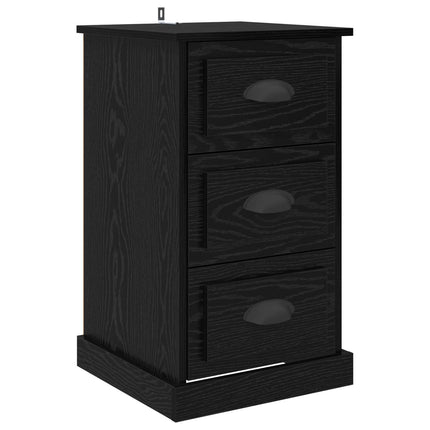 Nattduksbord Svart Ek 39 x 39 x 67,5 cm Konstruerat trä