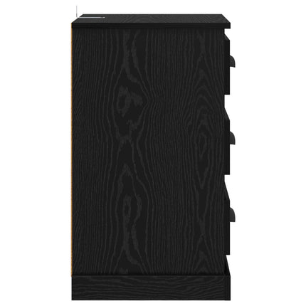 Nattduksbord Svart Ek 39 x 39 x 67,5 cm Konstruerat trä