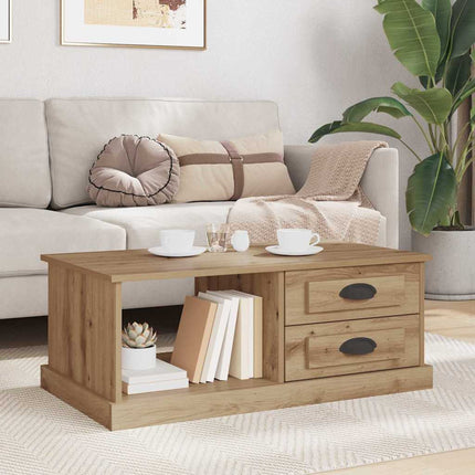 Kaffeebord med låda Artisan Ek 90 x 50 x 35 cm Konstruerat trä