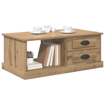 Kaffeebord med låda Artisan Ek 90 x 50 x 35 cm Konstruerat trä
