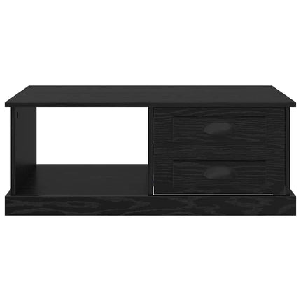 Kaffeebord med låda Svart Ek 90 x 50 x 35 cm Konstruerat trä