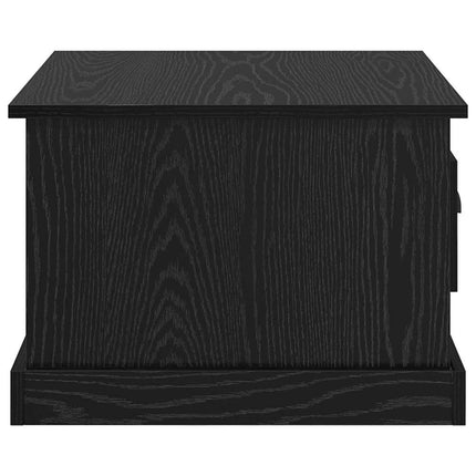 Kaffeebord med låda Svart Ek 50 x 50 x 35 cm Konstruerat trä