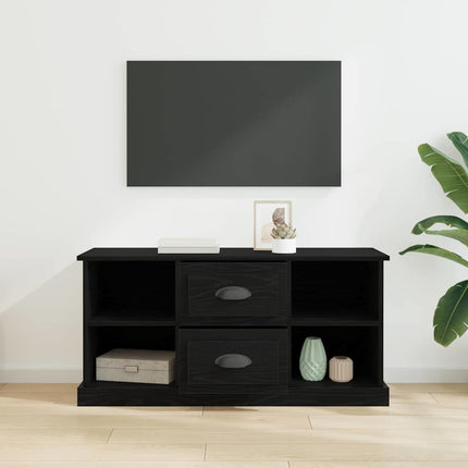 TV-skåp med låda Svart Ek 99,5 x 35,5 x 48 cm Konstruerat trä