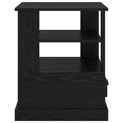 Nattduksbord Svart Ek 50 x 50 x 60 cm Konstruerat trä