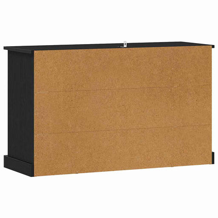 Sideboard Svart Ek 100 x 35,5 x 60 cm Konstruerat trä