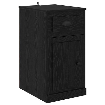 Sidokabinett Svart Ek 40 x 50 x 75 cm Konstruerat trä