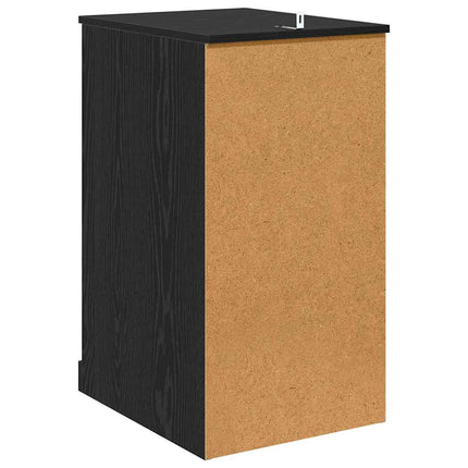 Sidokabinett 40 x 50 x 75 cm Konstruerat trä Svart Ek
