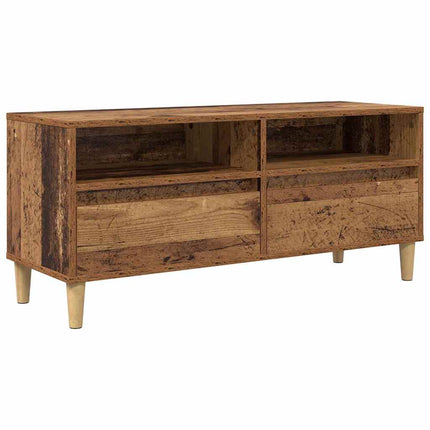 TV-skåp 100 x 34,5 x 44,5 cm Gammalt trä Konstruerat trä