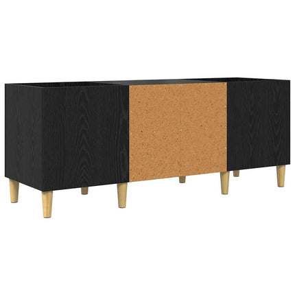 Skivskåp Svart Ek 121 x 38 x 48 cm Konstruerat trä