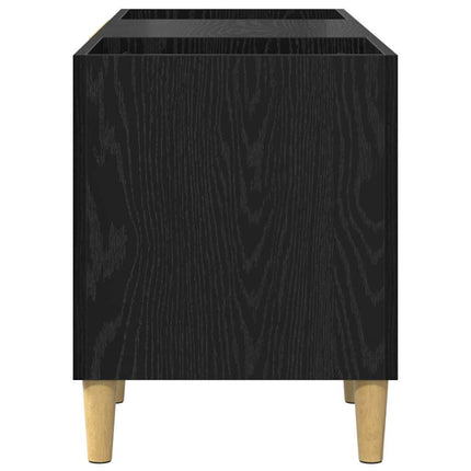 Skivskåp Svart Ek 121 x 38 x 48 cm Konstruerat trä