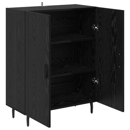 Sideboard Svart Ek 69,5 x 34 x 90 cm Konstruerat trä