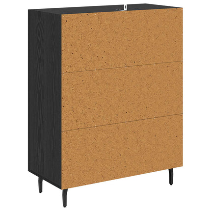 Sideboard Svart Ek 69,5 x 34 x 90 cm Konstruerat trä