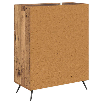 Kommode med låda Gammalt trä 69,5 x 34 x 90 cm Konstruerat trä