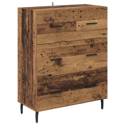 Sideboard med låda Gammalt trä 69,5 x 34 x 90 cm