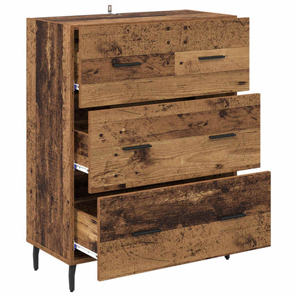 Sideboard med låda Gammalt trä 69,5 x 34 x 90 cm