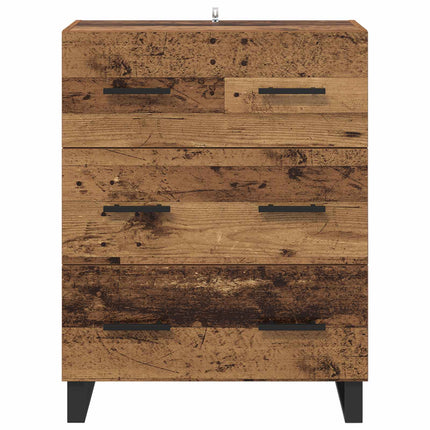 Sideboard med låda Gammalt trä 69,5 x 34 x 90 cm