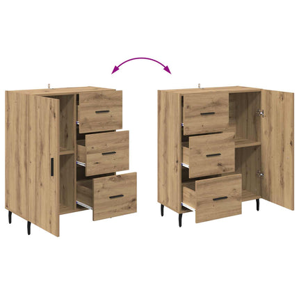 Sideboard Artisan Ek 69,5 x 34 x 90 cm Konstruerat trä och järn
