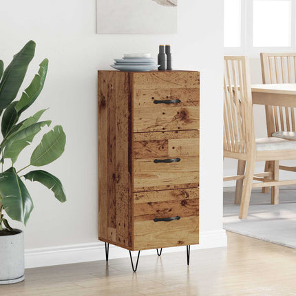 Sideboard Gammalt trä 34 x 34.5 x 90 cm Konstruerat trä