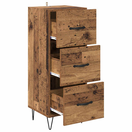 Sideboard Gammalt trä 34 x 34.5 x 90 cm Konstruerat trä