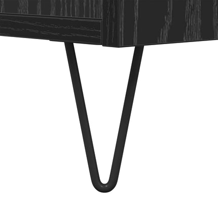 Sideboard Svart ek 34 x 34.5 x 90 cm Konstruerat trä