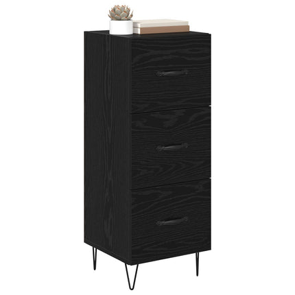 Sideboard Svart ek 34 x 34.5 x 90 cm Konstruerat trä