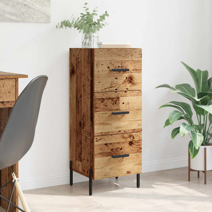 Sideboard Gammalt trä 34 x 34,5 x 90 cm Konstruerat trä