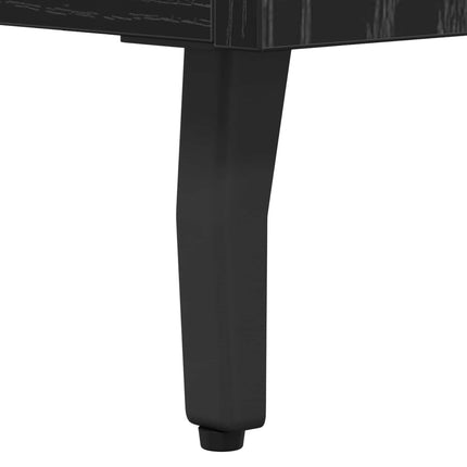 Sideboard med låda Svart ek 34 x 34,5 x 90 cm Konstruerat trä