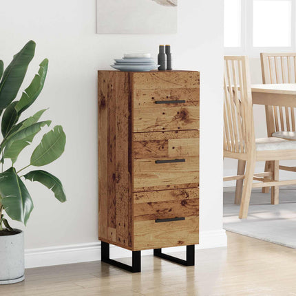 Sideboard med låda Gammalt trä 34,5 x 34 x 90 cm