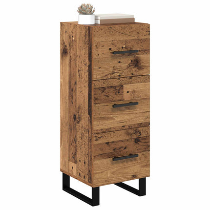 Sideboard med låda Gammalt trä 34,5 x 34 x 90 cm