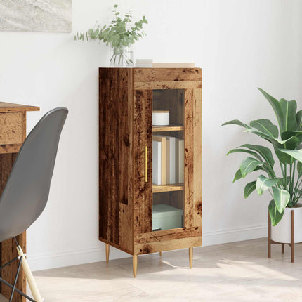 Sideboard Gammalt trä 34 x 34,5 x 90 cm Konstruerat trä