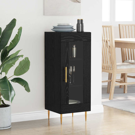 Sideboard Svart ek 34 x 34,5 x 90 cm Konstruerat trä