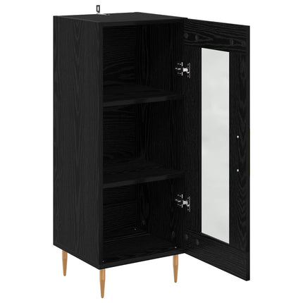Sideboard Svart ek 34 x 34,5 x 90 cm Konstruerat trä