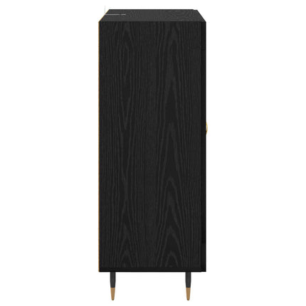 Sideboard Svart Ek 69,5 x 34 x 90 cm Konstruerat trä