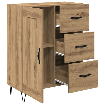 Sideboard med låda Artisan Ek 69,5 x 34 x 90 cm Konstruerat trä