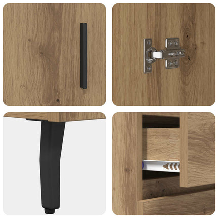 Sideboard Artisan Ek 69,5 x 34 x 90 cm Konstruerat trä och järn