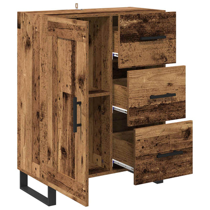 Sideboard med låda Gammalt trä 69,5 x 34 x 90 cm