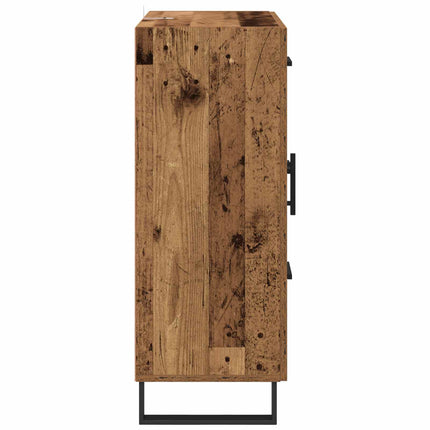 Sideboard med låda Gammalt trä 69,5 x 34 x 90 cm