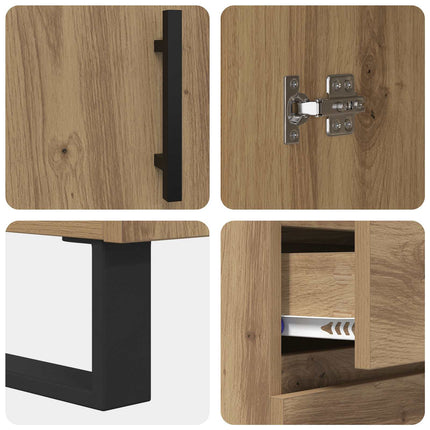 Sideboard Artisan Ek 69,5 x 34 x 90 cm Konstruerat trä och järn
