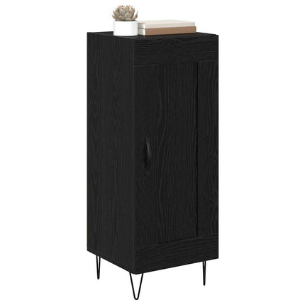 Sideboard Svart Ek 34,5 x 34 x 90 cm Konstruerat trä och järn