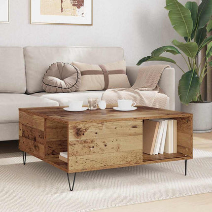 Kaffeebord Gammalt trä 80 x 80 x 36,5 cm Konstruerat trä