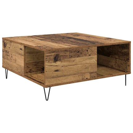 Kaffeebord Gammalt trä 80 x 80 x 36,5 cm Konstruerat trä