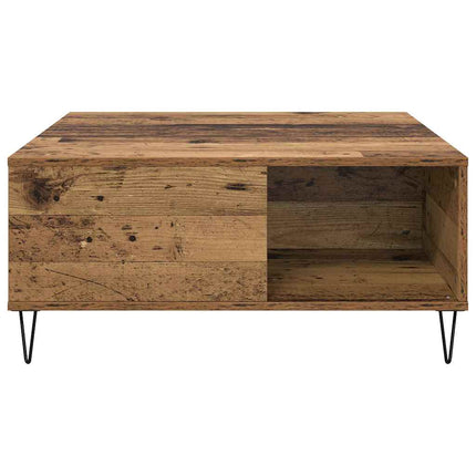 Kaffeebord Gammalt trä 80 x 80 x 36,5 cm Konstruerat trä
