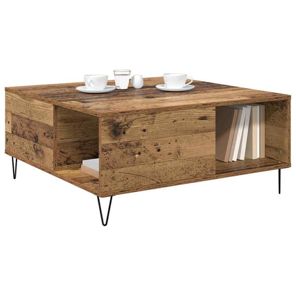 Kaffeebord Gammalt trä 80 x 80 x 36,5 cm Konstruerat trä