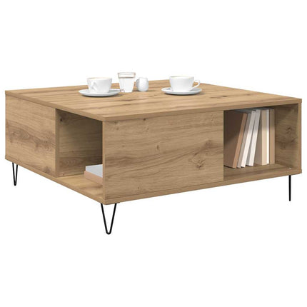 Kaffeebord Artisan Ek 80 x 80 x 36,5 cm Konstruerat trä