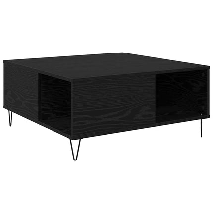 Kaffeebord Svart Ek 80 x 80 x 36,5 cm Konstruerat trä