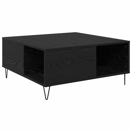 Kaffeebord Svart Ek 80 x 80 x 36,5 cm Konstruerat trä