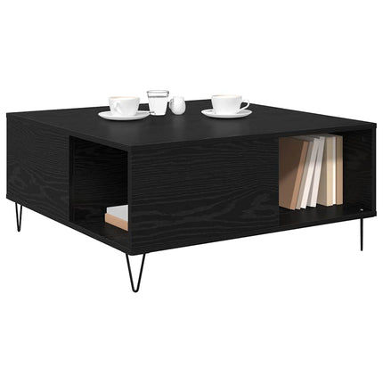 Kaffeebord Svart Ek 80 x 80 x 36,5 cm Konstruerat trä
