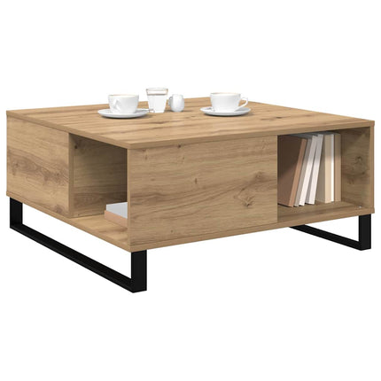 Kaffeebord Artisan Ek 80 x 80 x 36,5 cm Konstruerat trä