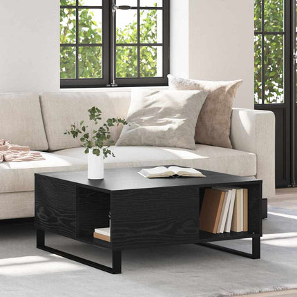 Kaffeebord Svart Ek 80 x 80 x 36,5 cm Konstruerat trä